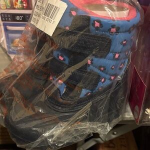 Carter's Blue and Pink Floral Kids Winter Boots